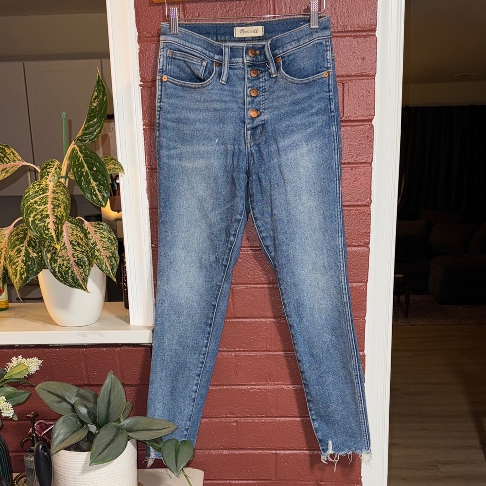 Madewell High Rise Blue Jeans with Button Fly